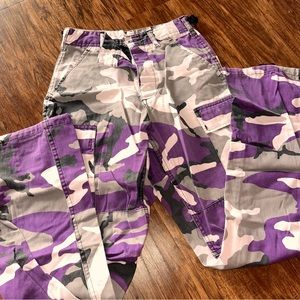 purple camo cargo pants
